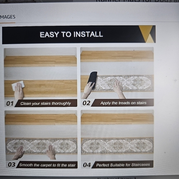 NEW 7 Piece Rubber Runners for Stairs Non Slip - Picture 11 of 12